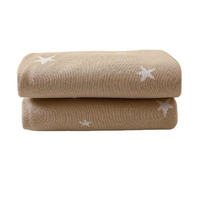 China New Fashion Cozy Soft Cotton Unisex Baby Wraps Newborn Wrap Toddler Baby Shower Wrap Gifts With Star Pattern for sale