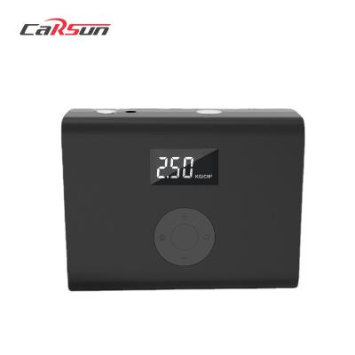 China Emergency New CARSUN Light DC 12V Black Car Tire Compressor Compressor Motorcycle Tire Inflator for sale