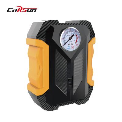 China HOT SALE 150psi 12V Emergency Light Car Inflator Pump Tire Auto Vehicle Tools Air Compressor Pressure Gauge Fast Portable Car Pump for sale