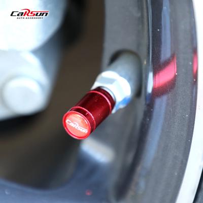 China Hand Tighten CAUSUN Aluminum Alloy Personality Car Valve Cover Valve Core New Car Modified Valve Cover 4pcs/set Red for sale