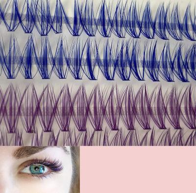 China Canton Natural Wholesale Colored Volume Eyelashes Extensions Mixed Colors Group Different Long Lashes Natural False Eyelashes for sale