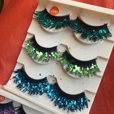 China Costume Natural Soft Natural Makeup False Eyelashes Shimmer Powder Party Sparkle Premium Glitter Lashes for sale