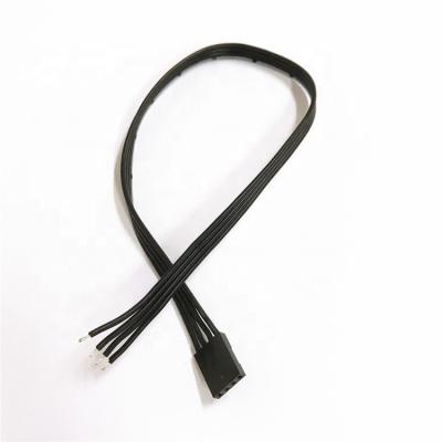 China Futaba Core 30cm Core 30cm OEM Black Ribbon Cable JR / Dupont 4P Connector 24awg 4 for sale