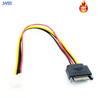 China COMPUTER 15cm to 20cm flexible 4pin connector to 15pin power sata cable for sale