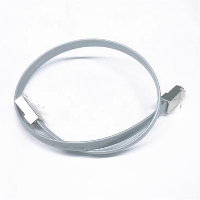 China Crystal Networking RJ45 8P8C Head With Iron Shell 20251 28 Core A.W.G. Gray Network Cable 400mm 8 flat for sale