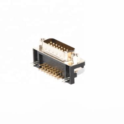 China DR /DB 15P male with screws VGA double row and fork D-SUB connector S10-23015-00 for sale