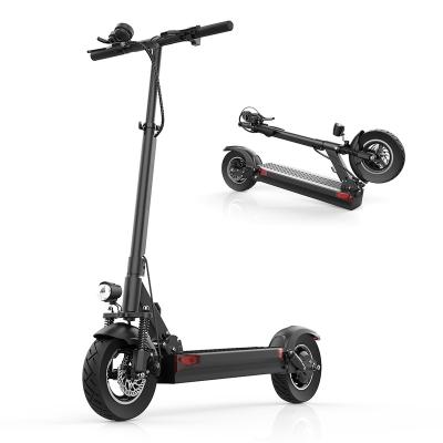 China Hot sale 48V 500W unisex electric scooter 10 inch air tire foldable electric scooter with disc brake for sale