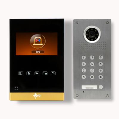 China 3.5 inch IP Smart Video Intercom 2 Way Communication for Multi Apartment Video Intercom for sale