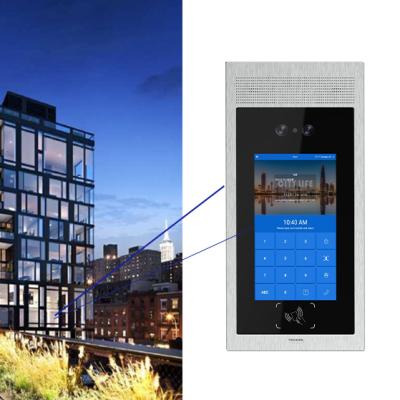 China Face Recognition RFID Video Intercom Multi Apartment Entrance Android 7.1 Video Intercom system en venta