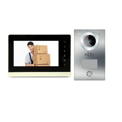 China Villa VDP KIT Door Phone 7 inch Touch Screen Monitor Flat to Flat ODM Linux IP Video Intercom System en venta