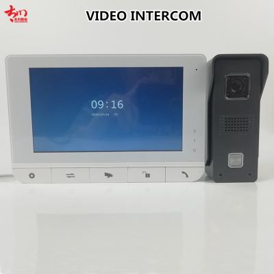 China 7 inch hands free linux analogy 4 wired door bell for villa apartement with CE ROHS for sale