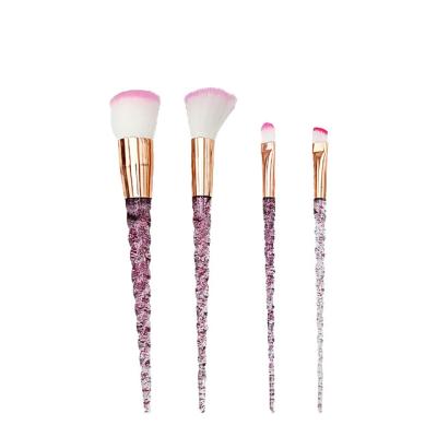 China High Quality Luxury Buy Pink 4Pcs Glitter Smudge Brush Best Buy Face Eye Sweeps Private Label Makeup Brush Set for sale