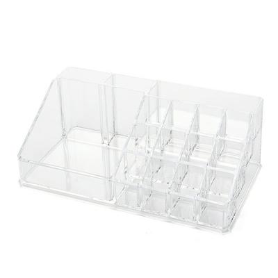 China Desktop Viable Wholesale Clear Cosmetic Organizer Acrylic Brush Jewelry Make Up Storage Box Makeup Lipstick Holder for sale