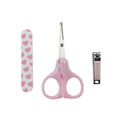 China Eco-Friendly Wholesale High Quality Professional Stainless Steel Mini Nail Clippers 3PCS Nail Folder Baby Manicure Pedicure Set for sale