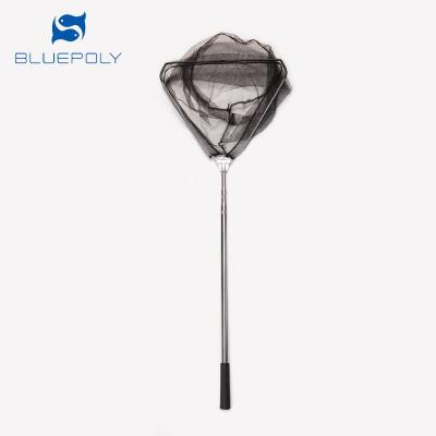 China 2.1m 3 Sections Carp Landing Net Fly Fish Landing Nets Aluminum Telescopic Portable Foldable Landing Nets 2.1meters 3 for sale