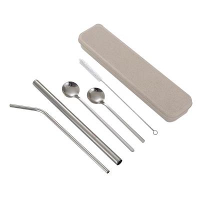 China Sustainable travel camping flatware set portable utensils 304 stainless steel  spoon chopsticks cutlery set for sale