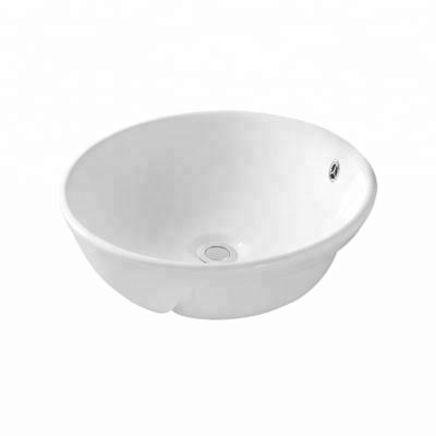 China Fashion Modern Design Trend Sanitary Ware Semi-recessed Ceramic Bathroom Wash Hand Basin Sinks for sale