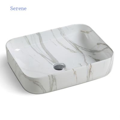 China Contemporary Italian Carrara natural stone bathroom sink white marble sink for sale