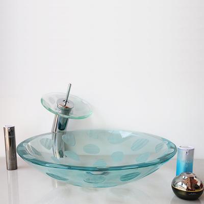 China Hot Selling Modern High Durability Commercial Counter Top Hand Glass Wash Basin In Dubai for sale