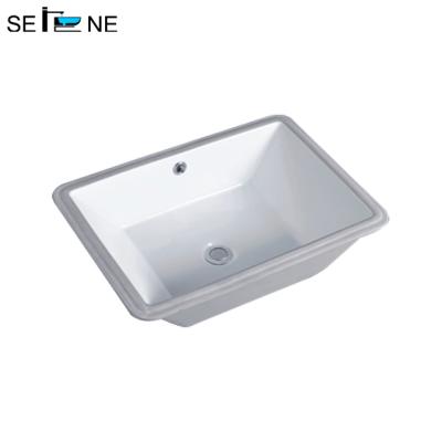 China Under Counter Mount Serene Rectangular Under Counter Table Mounted Bathroom Sinks for sale