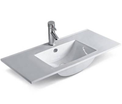 China New Cabinet Modern Design Ceramic Smooth Gloss Basin Easy Cleaning Basin For Bathroom Use for sale