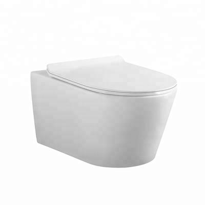 China High End Ceramic One Piece Rimless Wall Hidden Cistern European Standard Hung Toilet China for sale