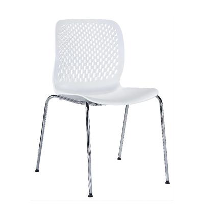 China Foshan chair supplier high quality cooling stack tinplate chairs restaurant stackable cheap dining plastic chair for sale