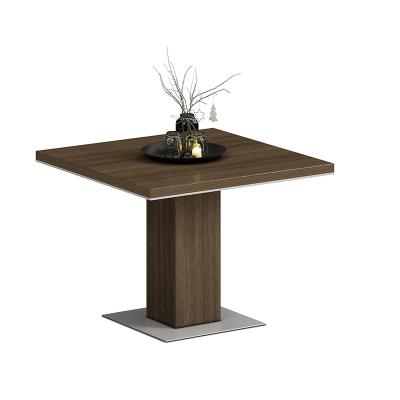 China High Quality Convertible Walnut Color Small Tables For Office Open Area Furniture Wooden Visitors Stand Table for sale