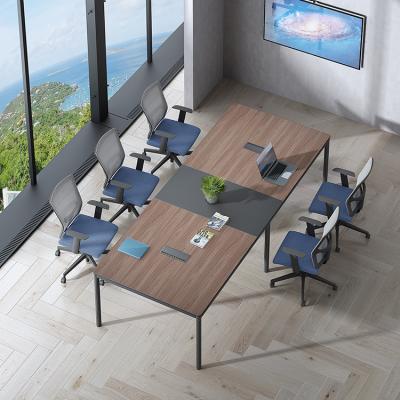 China Convertible modern simple design office furniture meeting table conference room wood table for sale