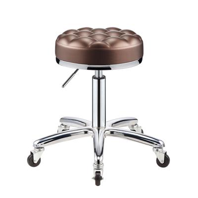 China Traditional Other Head Adjustable Barber Stool Beauty Salon Furniture Barber Stool Salon Furniture Esthetician Haircutting Chair for sale