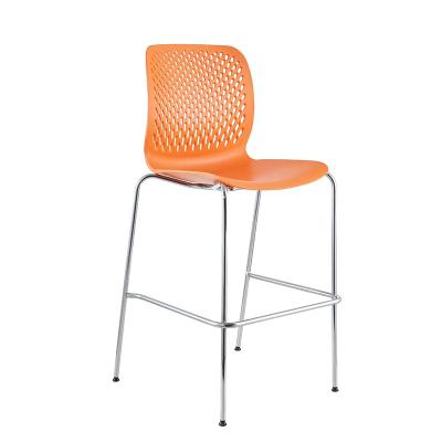 China Modern Chair Plastic Bar Stool Modern Chairs Yellow Counter Height PP Plastic Umpire Chair for sale