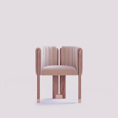 China MODERN Modern Comfortable Pink Velvet Dining Chairs Luxury Chairs For Restaurants And Cafe for sale