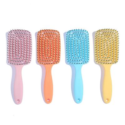 China For Home Use Amazon Hot Wholesale Airbag Comb Curved Vent Nylon Hair Massager Bristle Brush Hair Straightener for sale