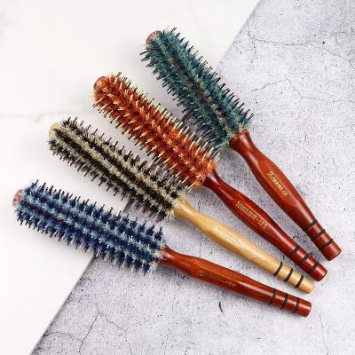 China For Hair Comb Home Use Solid Bristle Hair Styling For Combing Inverted Wood Hair Salon High Temperature Resistant Special for sale