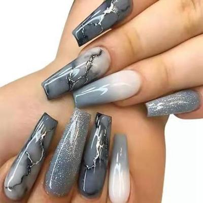 China Design Amazon Hot Sale Top 1 Fake Nail Tips Supplier With Marble Nail Art Design for sale