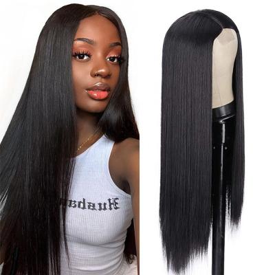 China High Quality Brazilian Silky Straight Hairband Long Straight Wig High Temperature Fiber Synthetic Hair Wave for sale