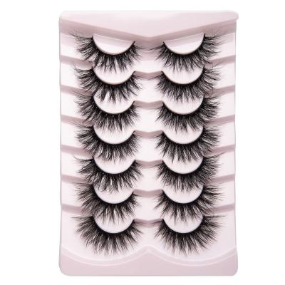 China Wholesale Natural Instant Long Girl The Most Popular Mix 7 Pairs Per Set 3D False Eyelashes Mink Lashes With Box for sale