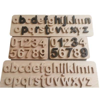 China 100% Eco-friendly Alphabet Board Number Trays For Kids Early Learning Montessori Sensory Toys for sale