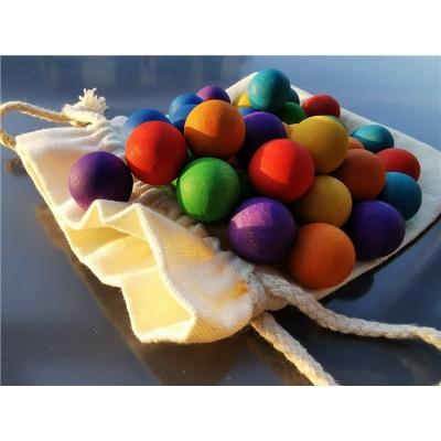 China 100% Eco-friendly Kids Toys Diameter Wooden Rainbows Marble Balls To Match Building Blocks And Trees for sale