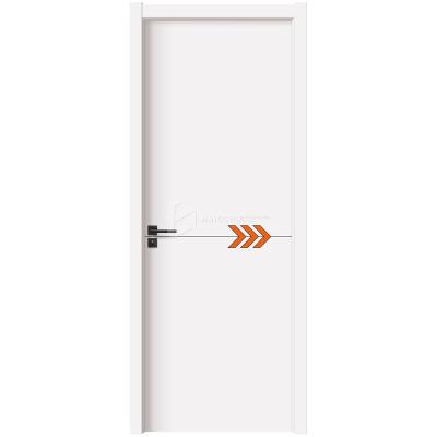 China Free Modern White Color No Paint Interior Wood Door Waterproof Wood Composite Door For Bedroom for sale