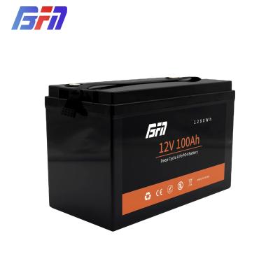 China lifepo4 battery 12v 100ah 120Ah 125Ah for solar panel/LED lights EV/EV/Cars/ Boats /Marines 405x250x295mm/customized for sale