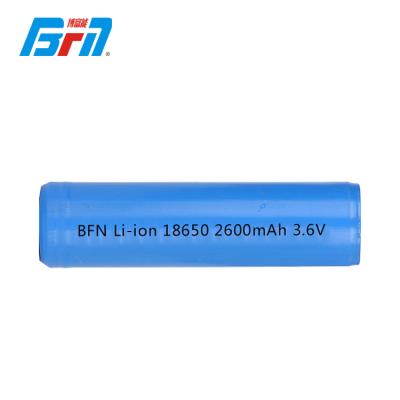 China Home appliances sample available rechargeable flashlight battery 18650 2600mah 3.7v lithium battery for sale