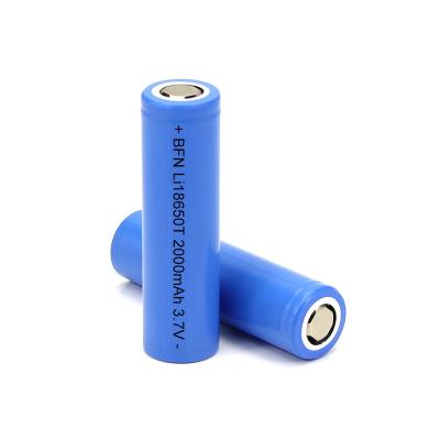 China Home Appliances 18650 Mah Li Ion Battery 2000 High Temperature Rechargeable 3.7V Lithium Battery Cells For Security Device for sale