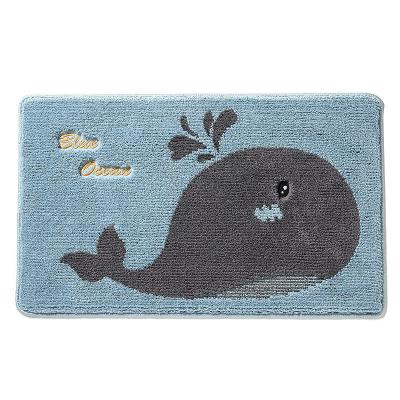 China Modern High Quality Amazon Cartoon Water Absorbing Small Non-Slip Bathroom Mat for sale