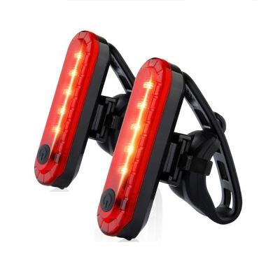 China Rechargeable Bicycle 5 LED Rear Light Bike Frame Rear Light Warning Lamp Waterproof for sale