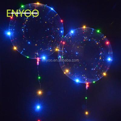 China Latex+pp BoBo Bubble Balloon, Transparent Balloon Colorful Flashing Light for Wedding Christmas Birthday New Year Party Decoration for sale