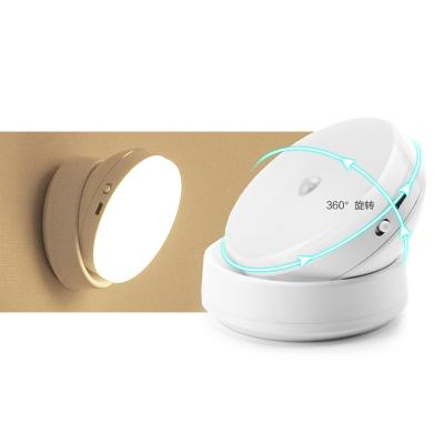 China USB Motion Sensor Soft Rechargeable Magnetic Night Light with Detachable Stickers and 360 Rotatable Anywhere for Hallways Toilets for sale