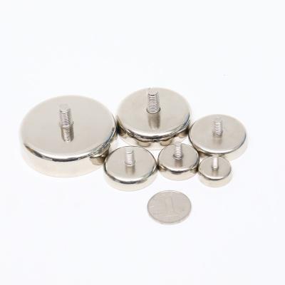 China Permanent magnet C16, C20, C25, C32, C36, C40, C42, C48, C60, C75 screw thread pot magnet industrial magnet for sale