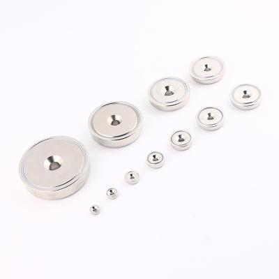 China NeFeB Magnet Hole Steel Straight Cup Neodymium Magnet Magnetic Steel Ring for sale