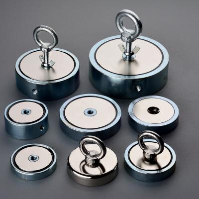 China Industrial Magnet 1100 Kg Pot Cup Shape Fishing Magnet Super Strong Neodymium Ideal For Searching Items In Lake, Beach, Lawn for sale